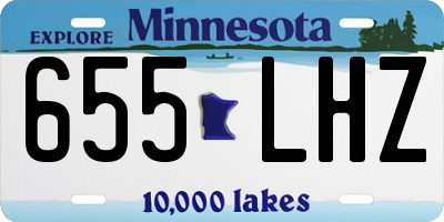 MN license plate 655LHZ