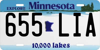 MN license plate 655LIA