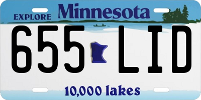 MN license plate 655LID