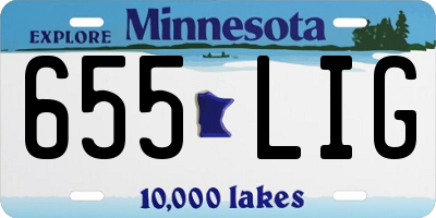 MN license plate 655LIG