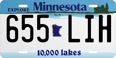 MN license plate 655LIH