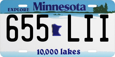MN license plate 655LII