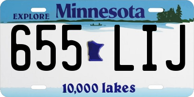 MN license plate 655LIJ