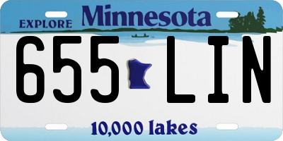 MN license plate 655LIN