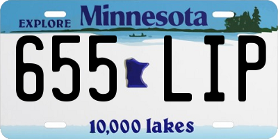 MN license plate 655LIP