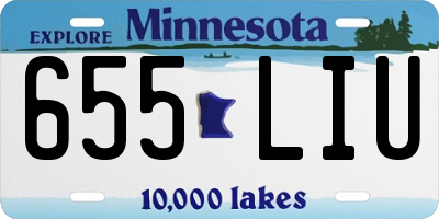 MN license plate 655LIU