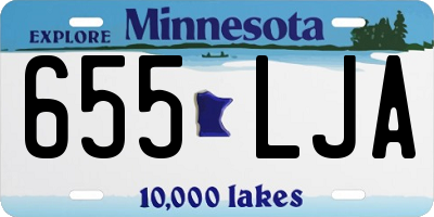 MN license plate 655LJA