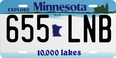 MN license plate 655LNB