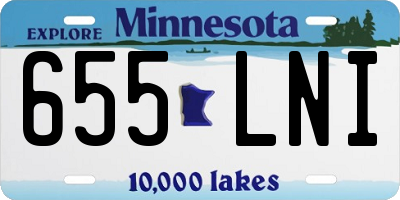 MN license plate 655LNI