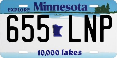 MN license plate 655LNP