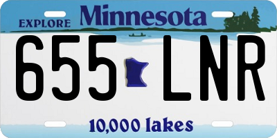 MN license plate 655LNR