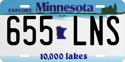 MN license plate 655LNS