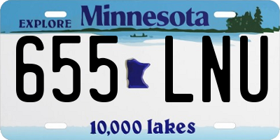 MN license plate 655LNU