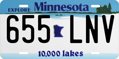 MN license plate 655LNV