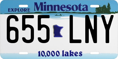 MN license plate 655LNY