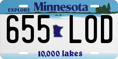 MN license plate 655LOD