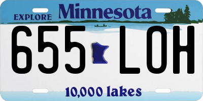 MN license plate 655LOH
