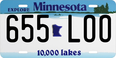 MN license plate 655LOO