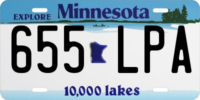 MN license plate 655LPA