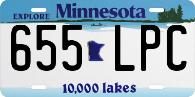 MN license plate 655LPC