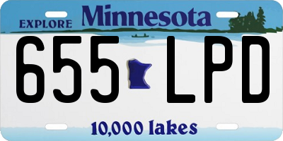 MN license plate 655LPD