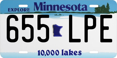 MN license plate 655LPE