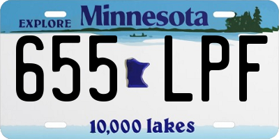 MN license plate 655LPF