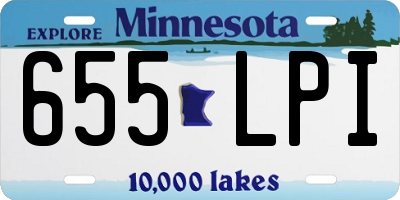 MN license plate 655LPI