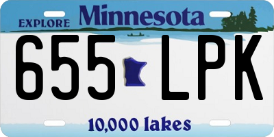 MN license plate 655LPK