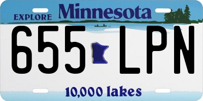MN license plate 655LPN