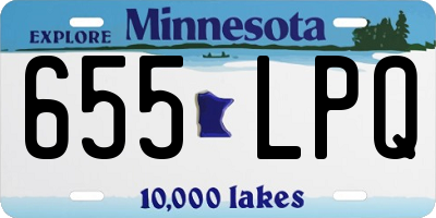 MN license plate 655LPQ