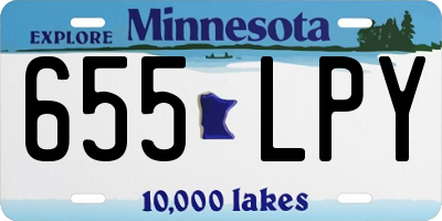 MN license plate 655LPY
