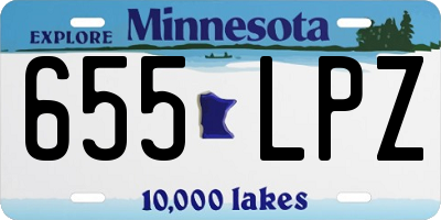 MN license plate 655LPZ