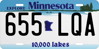 MN license plate 655LQA