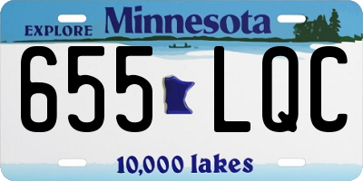 MN license plate 655LQC