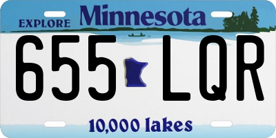 MN license plate 655LQR
