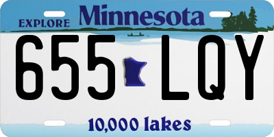 MN license plate 655LQY