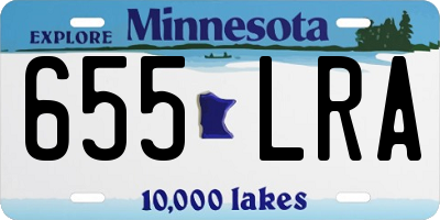 MN license plate 655LRA