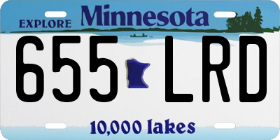 MN license plate 655LRD
