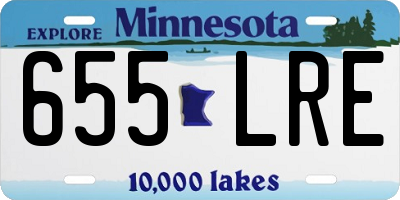 MN license plate 655LRE