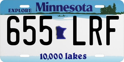MN license plate 655LRF