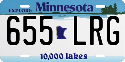 MN license plate 655LRG