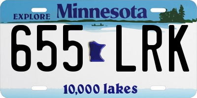 MN license plate 655LRK