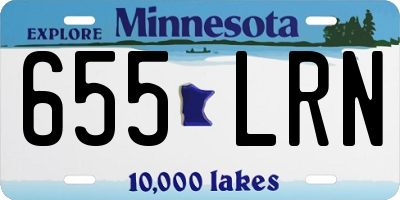MN license plate 655LRN