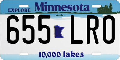 MN license plate 655LRO