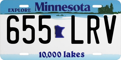 MN license plate 655LRV