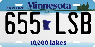 MN license plate 655LSB