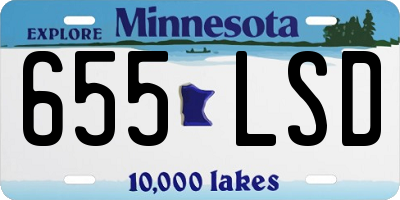 MN license plate 655LSD