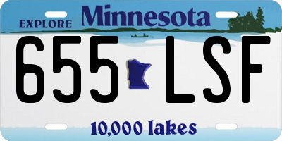 MN license plate 655LSF