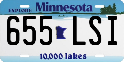 MN license plate 655LSI